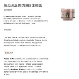 CRIOXIDIL by SALERM Mascarilla Crioxidil De Macadamia Reparación Profunda 200ml