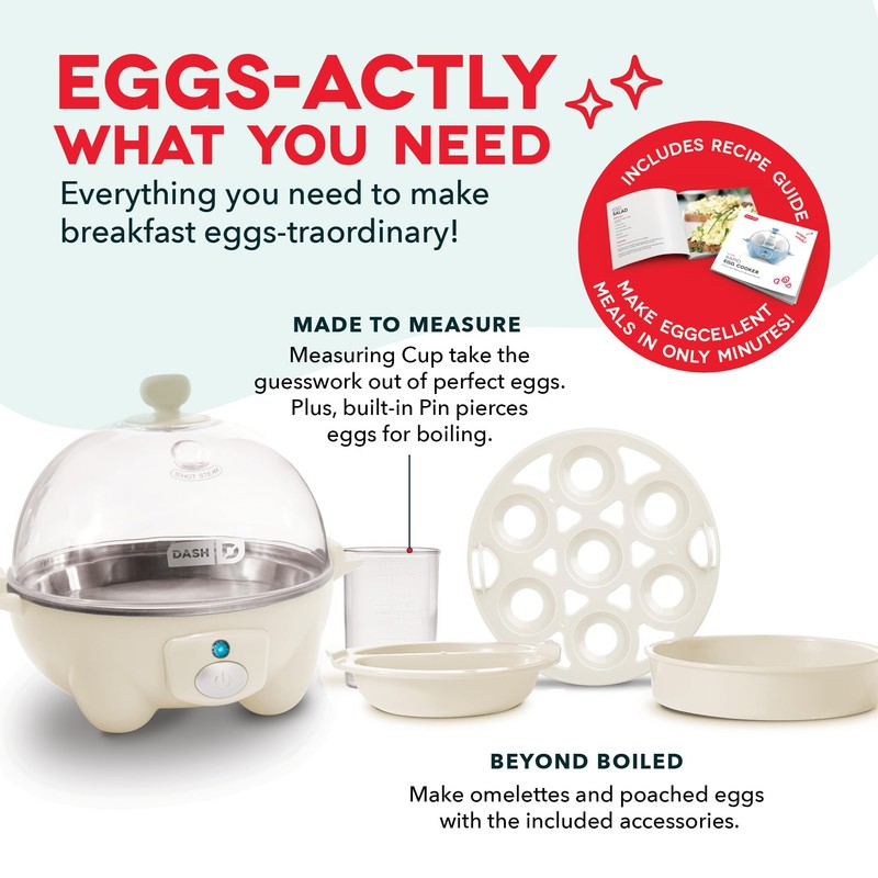 DASH Rapid Egg Cooker: 7 Egg Capacity Electric Egg Cooker
