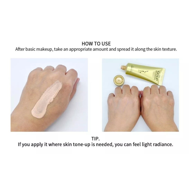 Bidameun Crema Base De Maquillaje Coreana_ Bb Cream_ Oro 24k