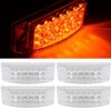 cciyu 4x Clear 6" LED Rectangle Side Marker Clearance Trailer