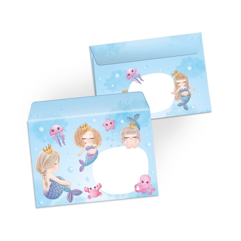 Girls Stationery Set Mermaid Letter Pad with Envelope for Kids