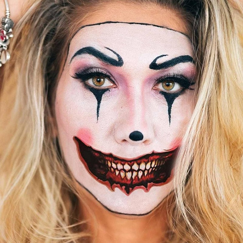 Tatuaje Temporal De Maquillaje De Broma De Halloween Pegatinas De