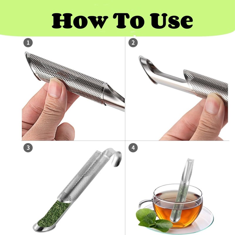 Stainless Steel Tea Strainer, Set of 2 Fine Mesh Tea