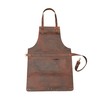 Dark Brown Full Grain Leather Apron Butcher Apron -Cook Apron