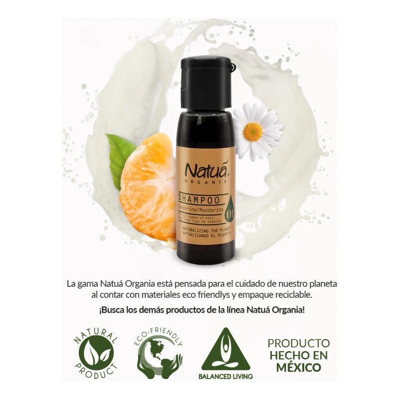 Shampoo Natua Organia 25ml Amenidades Hoteleras Caja 126pzas