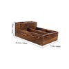 ULTECHNOVO Rustic Wooden Storage Box with Multi Compartment Design Versatile