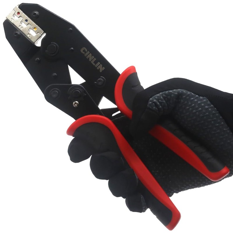 CINLIN Ratcheting Wire Crimping Tools Set,For Heat Shrink Terminals, Non-Insulated,
