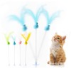 CHIPP'S Cat Delight Fuzzy Pom Pom 2 Kittens Feather Toy,