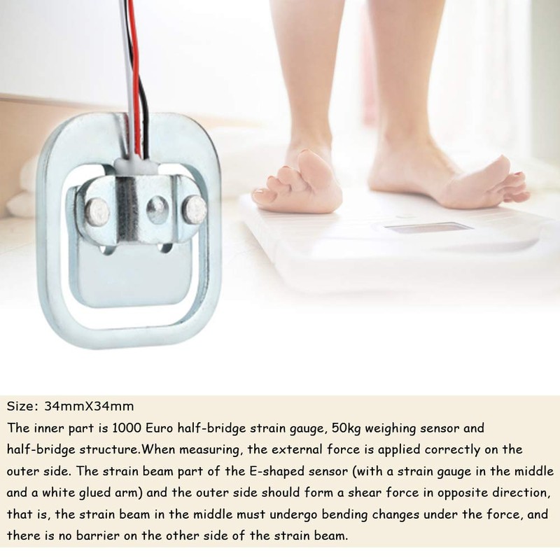 Ximimark 4Pcs 50Kg Body Load Cell Weighing Sensor Resistance Strain