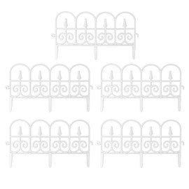 Decorative Garden Fence 5 Panels Fencing Border Animal Barrier Flower Edging for Landscape Patio Yard Outdoor Arched