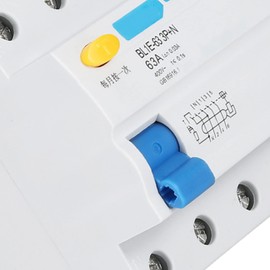 FI Circuit Breaker 63A 30ma 3-Pin Residual Current Circuit Breaker Electric Residual Current Circuit Breaker for Home Decoration Engineering Rural