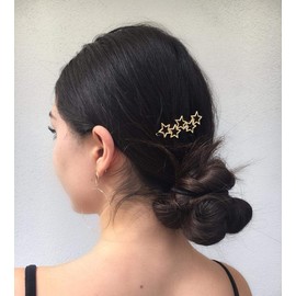 Set of 7 Hair Clips Hair Accessories Feather Star Smile Love Hair Clip Set Blue