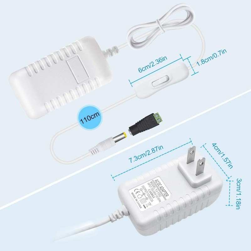 12V Power Supply, 12 Volt 2A 24W DC Power Supply