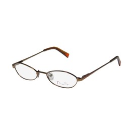 Thalia Kadi For Ladies/Women Designer Full-Rim Shape Flexible Hinges Fabulous Adjustable Nose Pads Eyeglasses/Eye Glasses (45-16-125, Shiny Bronze)