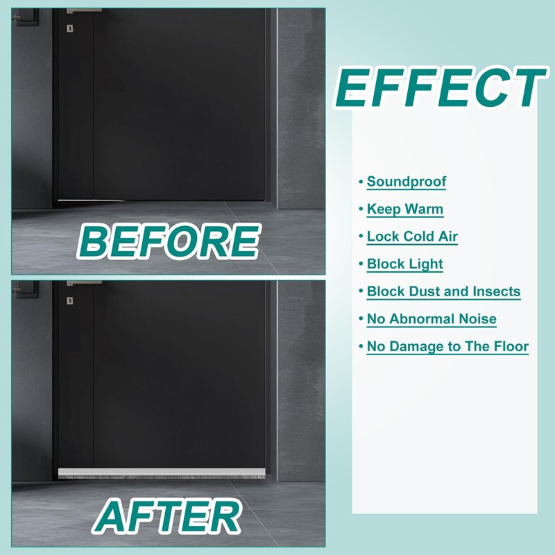 uxcell Door Sweep for Bottom of Door, 1.2" x 40"