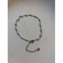 14K Gold Ankle Bracelet for Women, Beaded Chain Design, Waterproof, Cubin Link Heart Anklet, Adjustable Anklet for Women, Adjustable, 14k Gold Plated, no gemstone