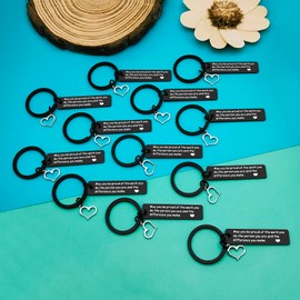 12 Pcs Thank You Keychain Appreciation Gifts Thank You Jewelry Gift for Employee Coach Mentor Appreciation Jewelry for Nurse Doctor Teacher Coworker Colleague Christmas Retirement Going Away Gift