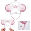 YUNISS Mouse Ears Headband, Sequin Headband with Glitter Bow, Costume