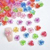 FINGCRO 60PCS Flower Nail Art Charms 3D Hawaii Flowers Nail