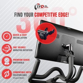 The Pivot for Peloton Bike Screens, Made in USA - 360 Degree of Movement Adjuster | Easily Adjust & Rotate Your Peloton Monitor | Peloton Accessories by TFD