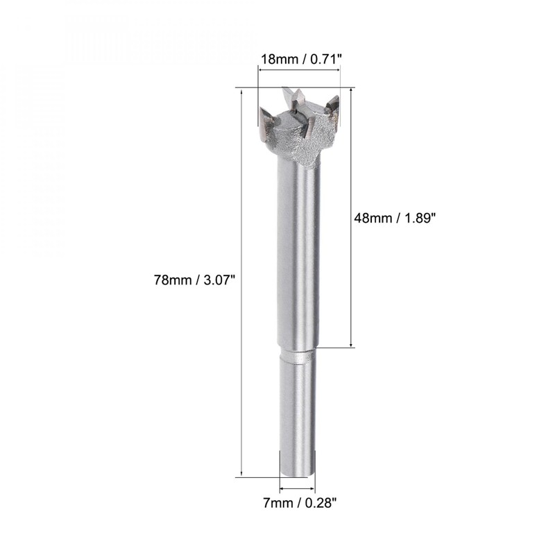 Sourcingmap Forstner Drill Bits 18mm, Tungsten Carbide Wood Hole Saw