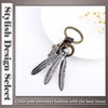 One Limitation AN161 Keyring, Key Ring, Charm, Retro, Leather, Wolf,