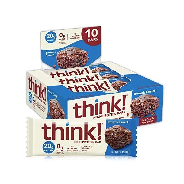 Thinkthin think! Protein Bar Brownie Crunch 20g Protein 2.1 Ounce
