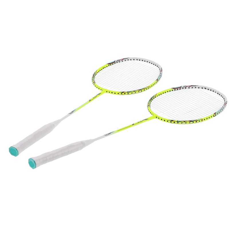 2 Player Badminton Racquets Set Lightweight Carbon Composite Double Rackets