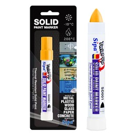 Sipa Permanent Solid Paint Markers, Twist Long-Lasting Paint Pens for Window, Wood,Metal and Glass Marker, 1 Pack (Yellow)