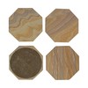 Marbco Sandstone Water Absorbent Hand Crafted Octagon Coasters for Drinks-