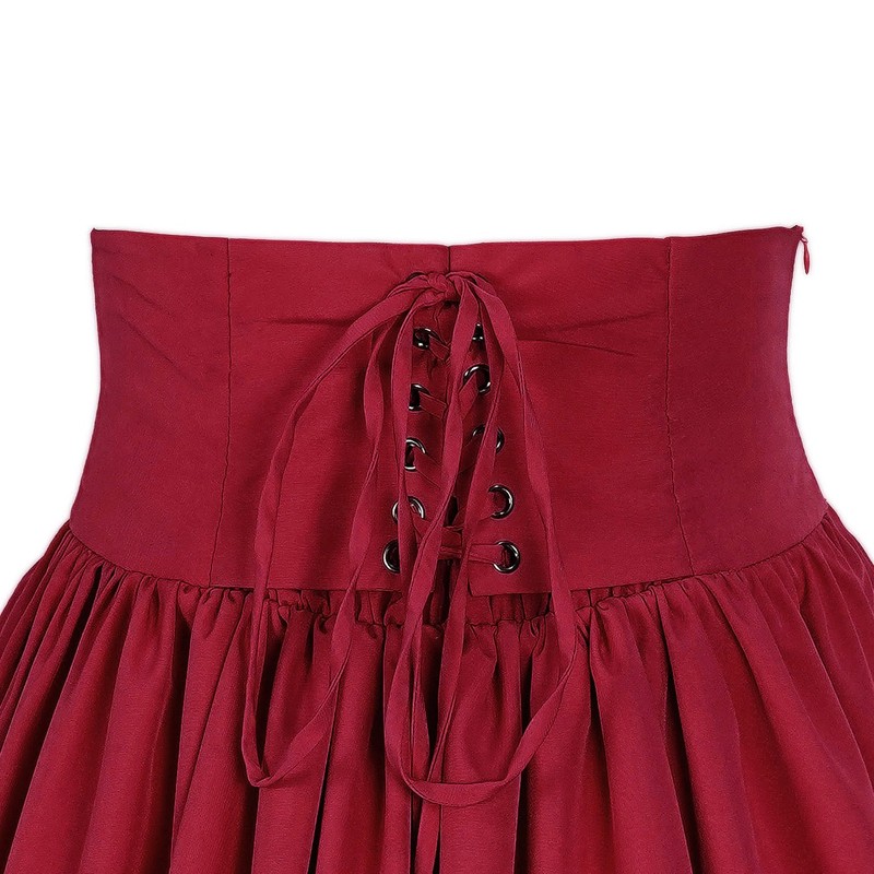 Mingyuezai - Falda victoriana para mujer estilo campesino renacentista medieval,