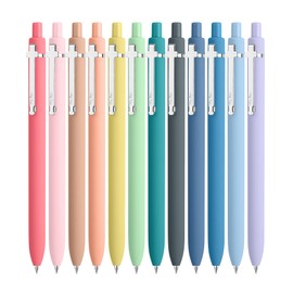 Mr. Pen- Bible Journaling Pens, 12 Pack, Assorted Color, Retractable Cute Gel Pens for Journaling, 0.7 mm, Pastel Barrel with Silver Cross Clip, Smooth Writing Aesthetic Pens for Women