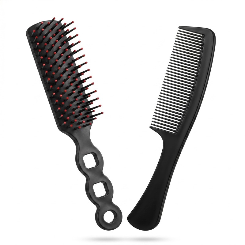 FufuHalo 100 Pack Hair Brush and Comb Set,Individually Wrapped