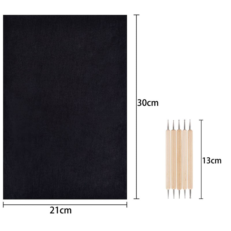 Carbon Paper 100 Sheets Black Transfer Tracing Paper with 5