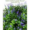 27.5 inch 2 Pack Artificial Lavender Boxwood Topiary Trees