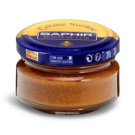 SAPHIR Creme Surfine Pommadier Shoe Polish - Beeswax Cream for Leather Products - Bronze
