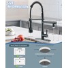 NeierThodore Commercial Pull Down Kitchen Faucet Sprayer with LED Single