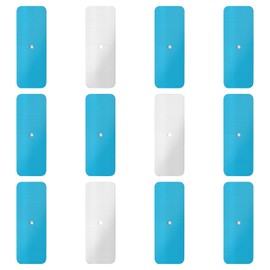 12pcs Under Cabinet Lights Magnetic Stickys, Metal Magnetic Plate Strips with Adhesive Backing for Under Counter & Cabinet Lighting Universal Replacement Sticky Magnet Sheets (with Hole)