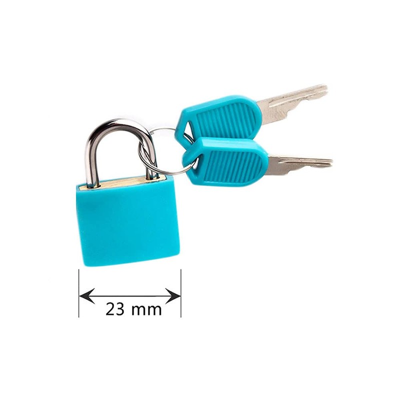 Multicolor Small Brass Padlocks Plastic Padlock with 2 Keys for