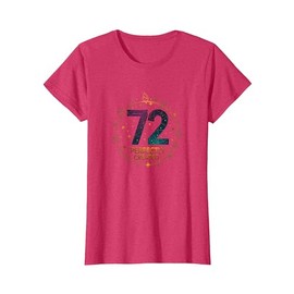 72 and Perfectly Created Birthday Gift for Seniors T-Shirt, Women, Red Heather