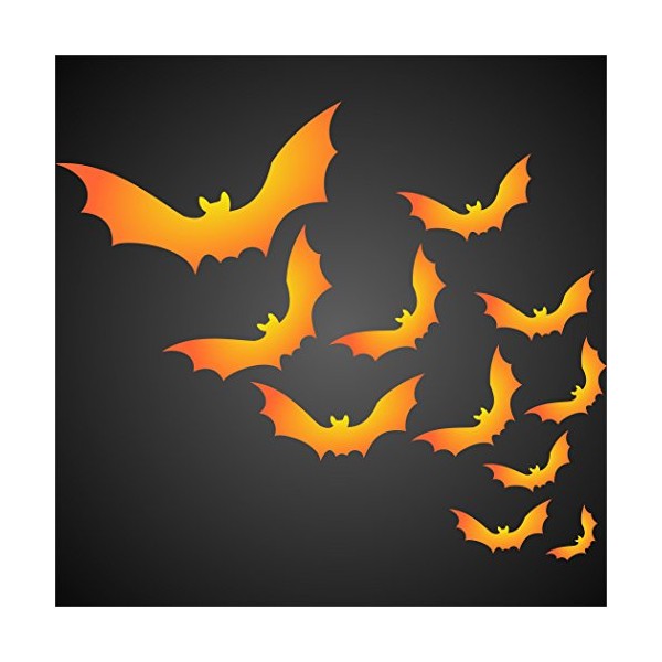 Stencils for Walls Halloween Bats Stencil - Scary Halloween Wall