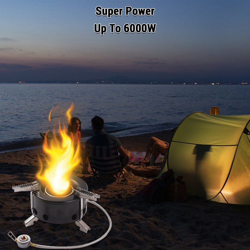 Camping Stove 6000W High-Altitude Infrared Portable Windproof Gas Stove for