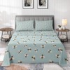 Pamnest Queen Size Bed Sheet Sets, Cute Bee Honey Soft