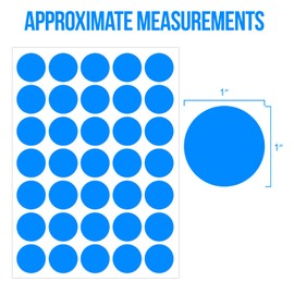 1400 PCS,1IN Round Colored Dot Stickers Labels - 8 Assorted Colors, for Office, School, Moving, Home