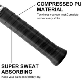 LICQIC 5 Pcs PU Replacement Racket Grip, Racquet Tape for Babolat Tennis Racket Grip, Tennis Overgrip, Padel Racket Grip, Badminton Racket Grip