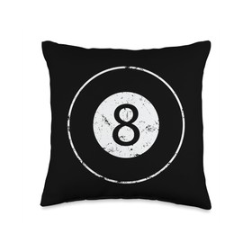Billiard black Ball Hobby Sport Throw Pillow
