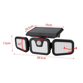 FOREVER Sunari FLS-03 IP65 Solar LED Light for Outdoor Use on the Balcony or Garage with Motion and Twilight Sensor, Strong Light of 600 lm