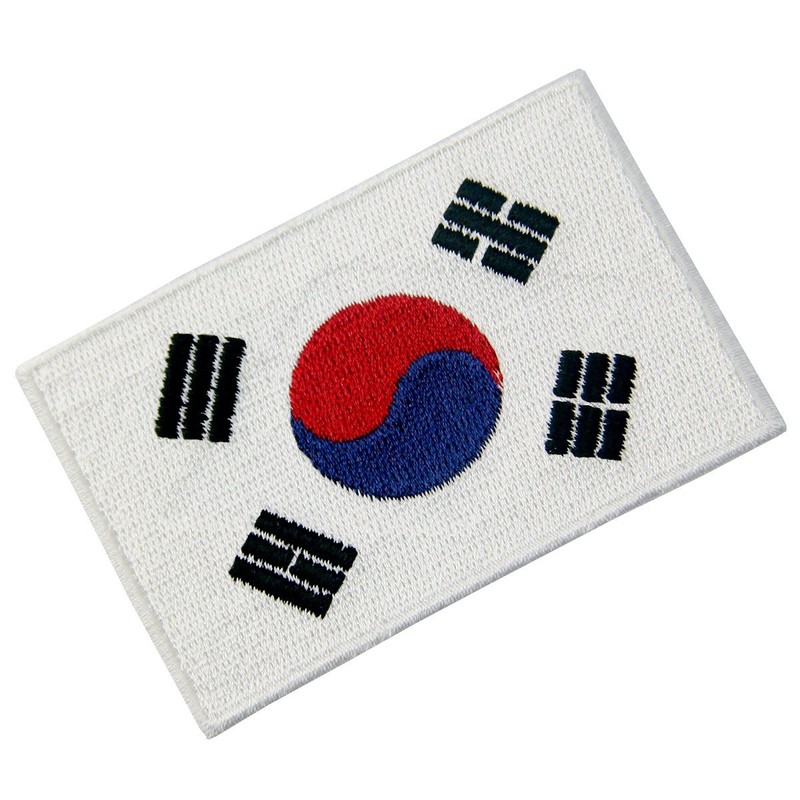South Korea Flag Korean National Emblem Embroidered Iron On Sew