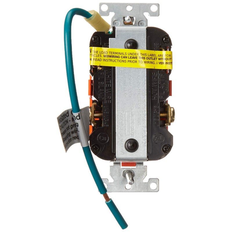 Leviton GFTR2-IGO 20A-125V Extra-Heavy Duty Industrial Grade Isolated Ground Duplex