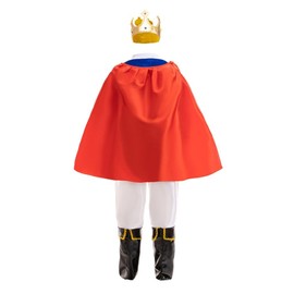 Lito Angels 6 Piece Prince Charming Royal King Fancy Dress Up Costume Pretend Play with Crown for Kids Boys Age 4-5 Years
